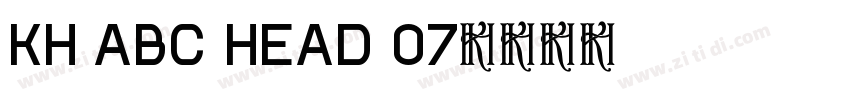 KH ABC HEAD 07字体转换